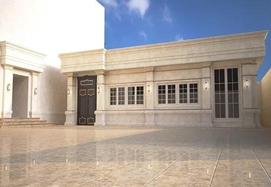 مجالس خارجية الأحساء | تصميم خشبي أنيق وإضاءة مخفية – تنسيق حدائق احترافي